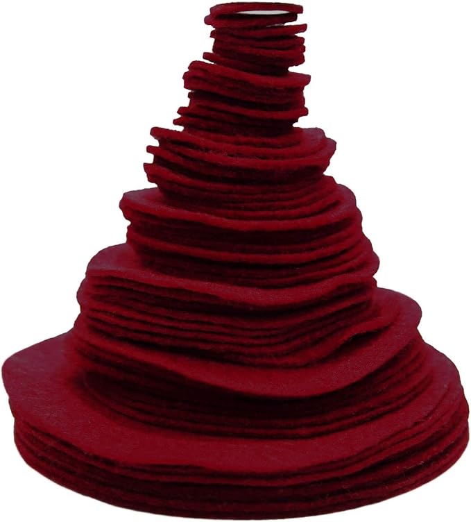 Playfully Ever After Cardinal Red Craft Felt Circles (Mixed Size Pack - 56pc)
