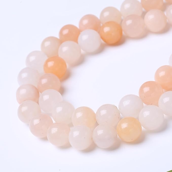 4MM 88PCS Streamer Powder Stone Beads for Jewelry Making Gemstone Round Crystal Bracelet Necklace