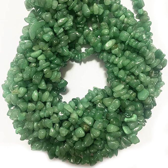 7-8mm Natural Green Aventurine Gemstone Chips Beads Healing Crystals Waist Bracelets Necklace Kit Irregular Stone DIY Crafts Design Jewelry Making