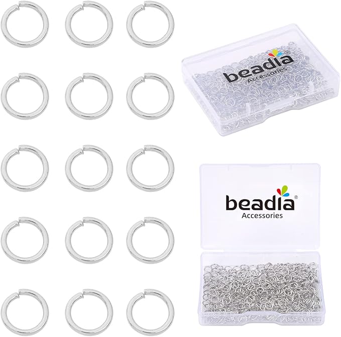 Platinum Plated Jump Rings Non Tarnish 5mm 400pcs for Jewelry Making Findings