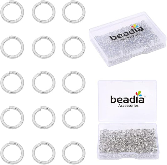 Platinum Plated Jump Rings Non Tarnish 5mm 400pcs for Jewelry Making Findings