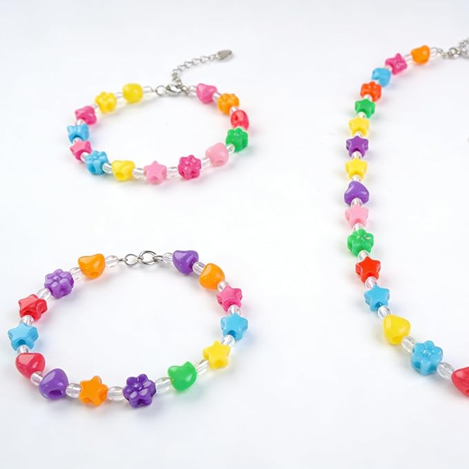 1000PCS Pony Beads, 15 Color Kandi Beads for Bracelets Making Kit, Hair Braids Crafts Jewelry Making Crafts Friendship Necklace Earrings DIY (Large Hole Dark Mixed Color)