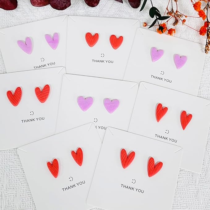 Xaekicr Heart Shape Polymer Clay Cutters Set – 10PCS Clay Earring Cutters for Polymer Clay Jewelry Making, Valentines Day Clay Tools and Molds for DIY Crafts