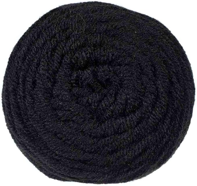 Craft County Size 4 (Medium) 100% Acrylic Fiber Yarn – Variety of Color and Pattern Options – for Crochet, Knitting, and Weaving (Black)