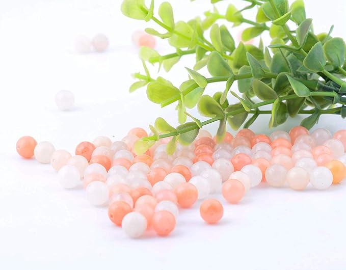 Natural Stone Beads 100pcs 10mm Pink Aventurine Round Genuine Stone Beading Loose Gemstone Hole 1mm DIY Charm Smooth Beads for Bracelet Necklace Earrings Jewelry Making (Pink Aventurine, 10mm)