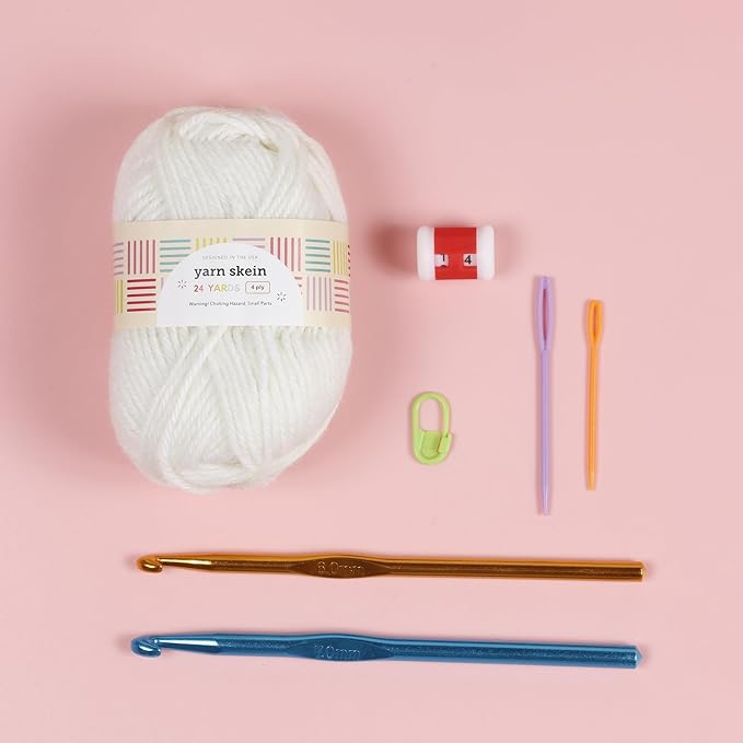 Incraftables 24 Color Yarn Set – Acrylic Yarn Set for Crocheting, Knitting, and DIY Crafts – Beginner Friendly Crochet Yarn Kit for Amigurumi & More – with Accessories & Storage Bag
