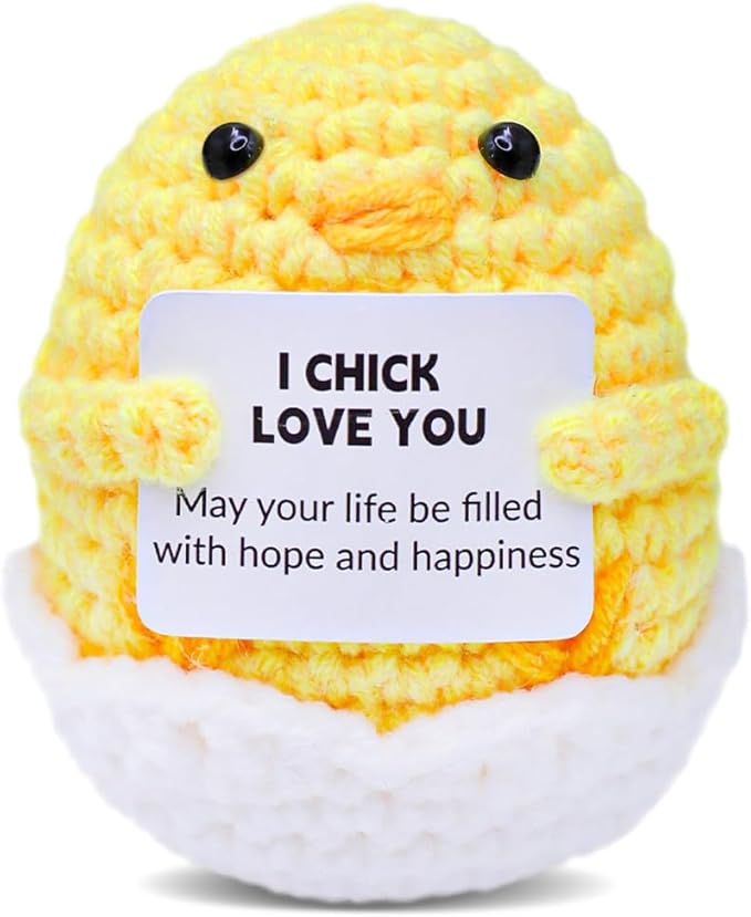 NSSHEL Easter Eggs Decorative Knitted Easter Eggs Ornaments Handmade Crochet Artificial Decor Mini Cute Crochet Gifts for Holiday Party Home Garden Accessories