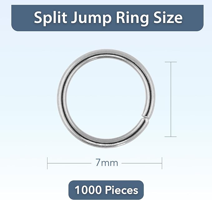 Mandala Crafts Assorted Stainless Steel Jump Rings Jewelry Findings Metal O Rings for Jewelry Making Supplies - 1000 Small Open Jump Rings Kit for Necklace Earring