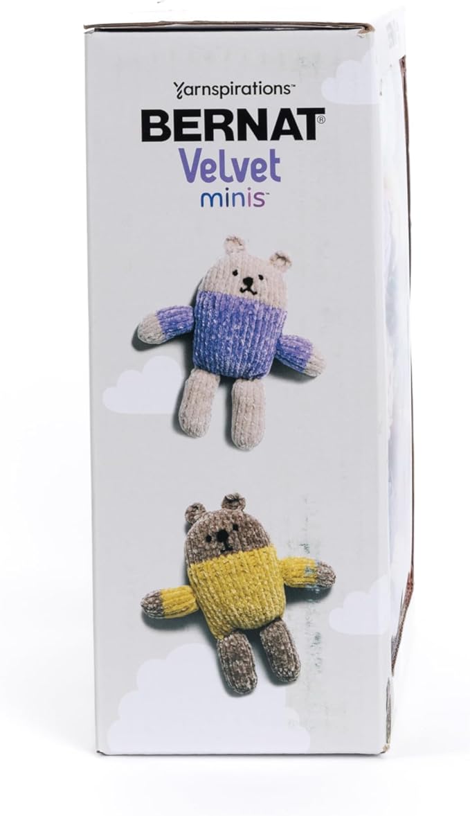 Bernat Velvet Minis Classic Yarn - 1 Pack of 700g/25oz - Polyester - #5 Bulky - 41 Yards - Knitting/Crochet