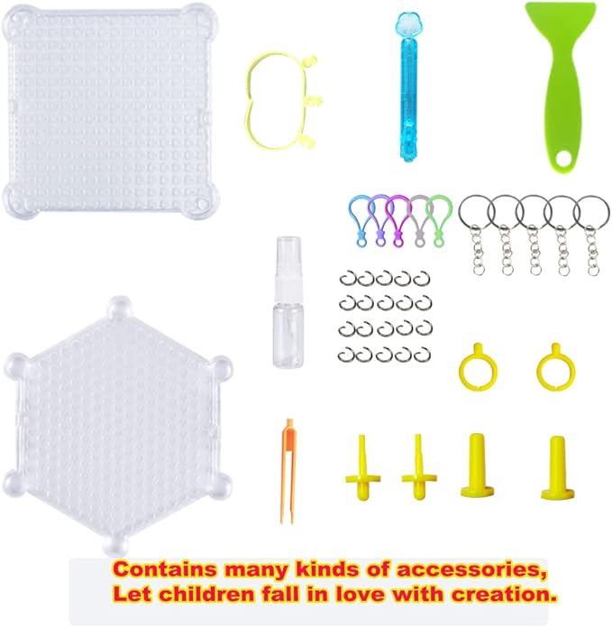non-iron fuse beads kit 5mm 24 colors 3600 no heat beads refill accessories pack for christmas tree decorations