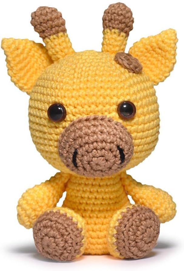 CIRCULO Amigurumi Kit - Safari Animal Crochet Kit for Beginners with Easy Instructions - All-Inclusive - Set with Premium Amigurumi Yarn - Giraffe