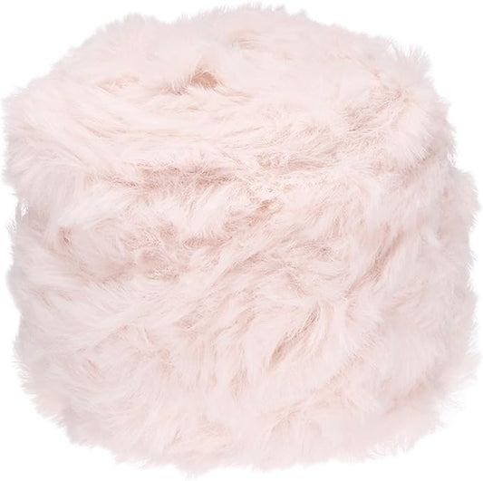 PATIKIL 70yds Faux Fur Yarn, Fuzzy Yarn Crochet Fluffy Yarn Soft Chunky Polyester Plush Fur Eyelash for Crocheting Knit Blanket Rug Sweater Scarf Hat Bear Craft, Pink