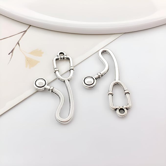 Youdiyla 144pcs Alloy antique silver medical equipment series Pendant Jewelry Making DIY Keychain Earrings Pendant Various Design Charms for Jewelry Making Bracelets Necklace (M434)
