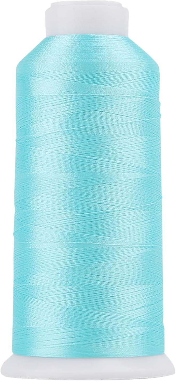 High Tenacity Polyester Embroidery Machine Thread 40WT(120D/2) 4000M Per Spool for Commercial and Domestic Embroidery Machine (Summer Sky-1932)