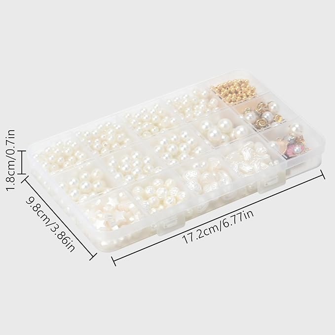 DIY Pearl Bracelet Making Kit-640pcs Real Shell Pearls & Starter Tool Set,Jewelry Craft Supplies for Women,Creative Beading Kit with Storage Box-Ideal for Birthday,Party Favors（640PCS）