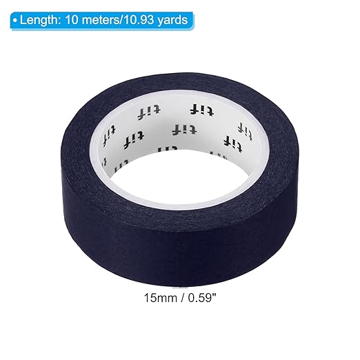 PATIKIL Holographic Washi Tape 0.59 Inch x 10.93 Yards, 1 Roll Self Adhesive Masking Sticker for DIY Art Craft Wrapping Decoration, Dark Blue (Pack of 2)