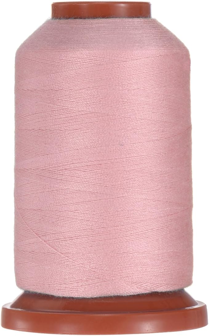 uxcell 40D/2 Sewing Thread 1100 Yards Polyester Household Sewing String Hand Stitching Polyester Cord for Clothing Stitching Shoe Bag Repairing DIY Craft Powder Pink