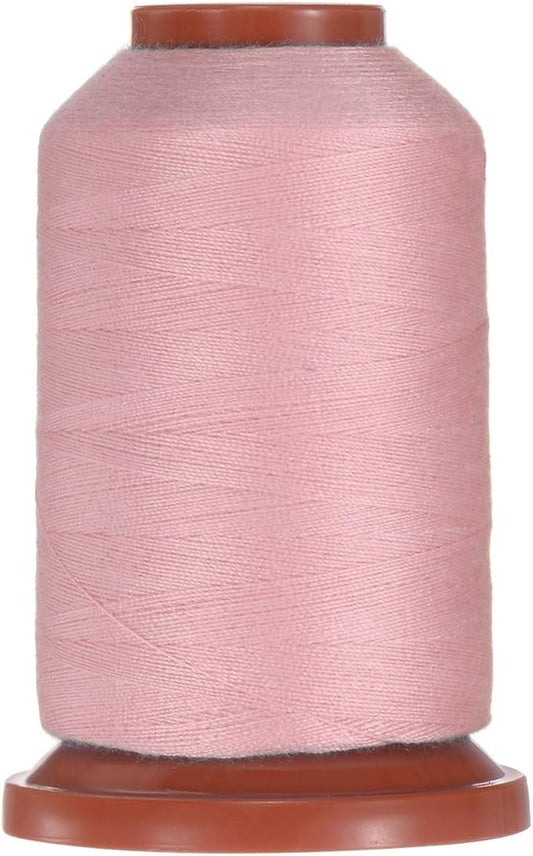 uxcell 40D/2 Sewing Thread 1100 Yards Polyester Household Sewing String Hand Stitching Polyester Cord for Clothing Stitching Shoe Bag Repairing DIY Craft Powder Pink