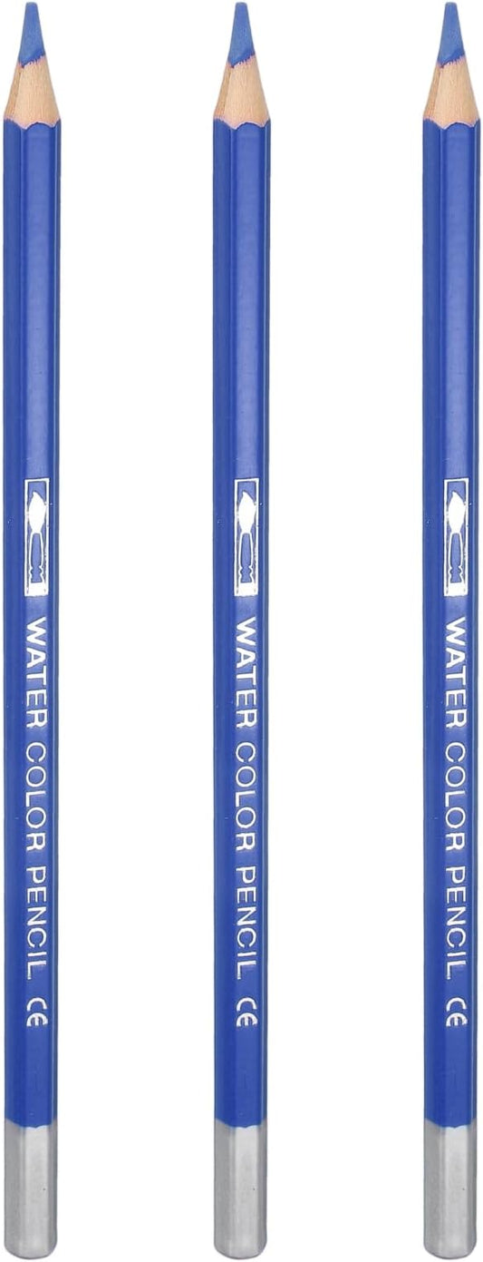 PATIKIL Watercolor Pencils, Dark Blue Color Pencil Set Sketch Coloring Drawing Colored Pencils Bulk Artist Drawing Supplies for Adult Coloring Book Blending, 3 Pcs