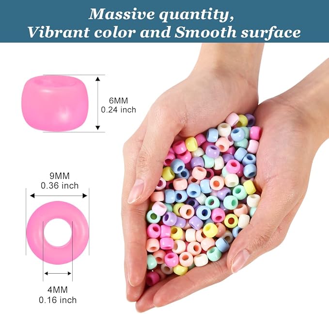 eppingwin beads and bead assortments (1000 candy pony beads)…