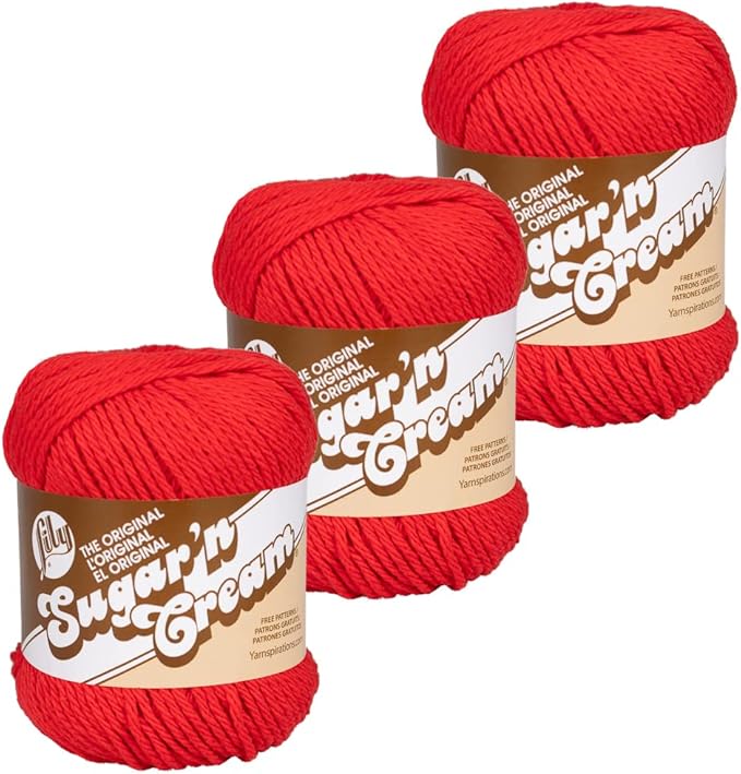 3 Pack 100% Cotton Yarn - Size 4 Medium Weight - Perfect for Crafting, Clothing, Accessories and More!