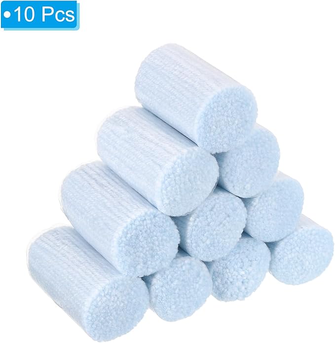 PATIKIL 10 Rolls Latch Hook Yarn, Precut Rug Making Kit for Adults Beginners, Crochet Bundles for Tapestry DIY Craft, Light Blue