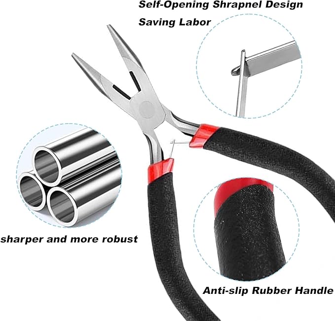 EUIQUE Jewelry Making Supplies Kits Repair Tools for Adults with Pliers, Wires, Necklace Chains, Findings and Helping Hands