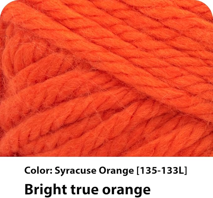 Lion Brand Yarn Hometown Yarn, Super-Bulky Yarn for Knitting, Crocheting, and Crafting, 1 Pack, Syracuse Orange