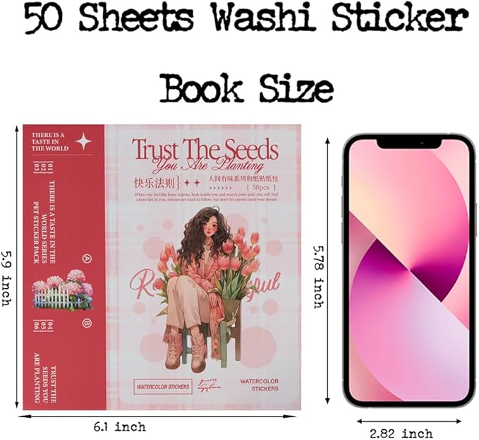 People Stickers for Junk Journal Supplies, 50 Sheets Pre-Cut Washi Sticker Book for Journaling, Scrapbooking, Bujo, Planners, Card Making, Collage, Art Crafts
