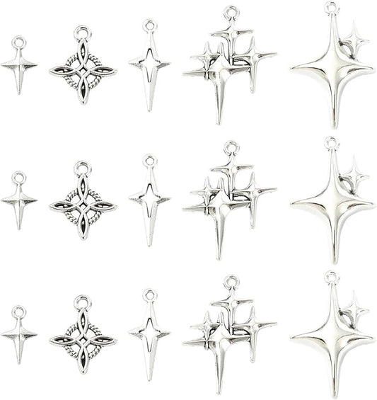 Antique Silver Cross Drink Insect Animal Theme Charms for DIY Jewelry Bracelet Necklace Earring Keychain Decor