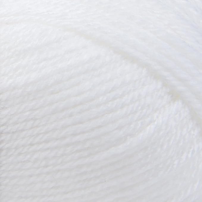 Lion Brand Yarn Basic Stitch Anti-Pilling Yarn for Crocheting, Knitting, and Crafts, White, 3 Pack
