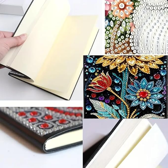 Sunflower Diamonds Painting Notebook for Adults, A5 Diamond Art Journal and DIY Sketchbook, Diamond Art Kit Supplies,Gift for Beginners, Craft Lovers, Artists. (Sunflower)