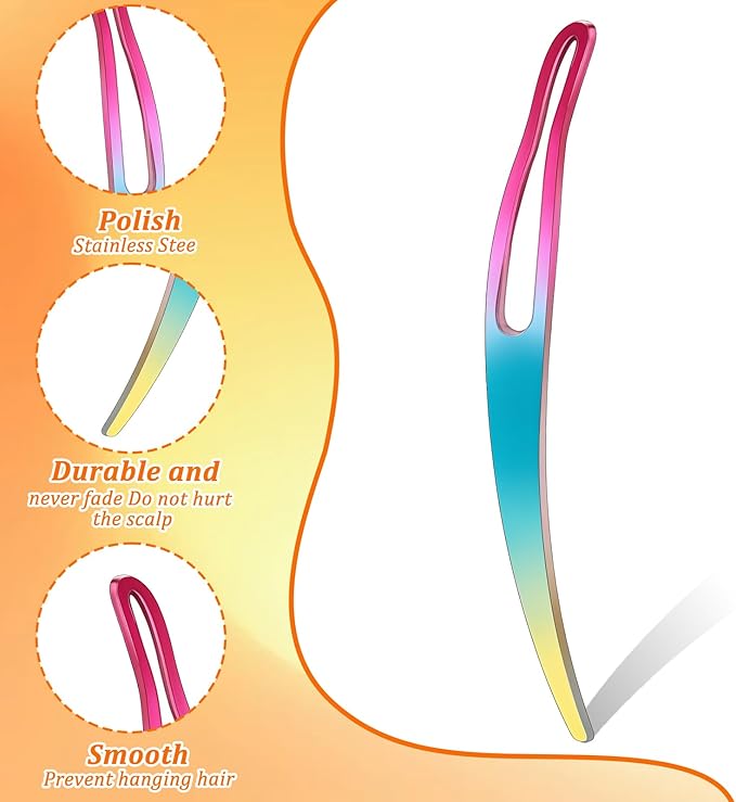8Pcs Sisterlock Retighten Tool, Loc Crochet Needle for Dreads, Silver Dreadlock Tool for Hair Repair Dreadlock Tightening （Gold, Multicolor, Rose Gold, Silver）