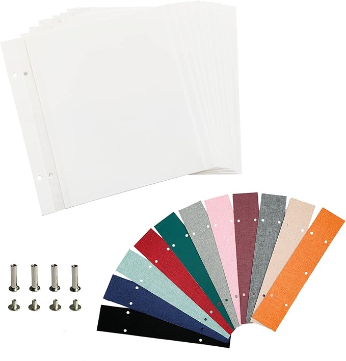 Spbapr Photo Album Self Adhesive Scrapbook Refill Pages for 13.2x12.8inch Photo Album
