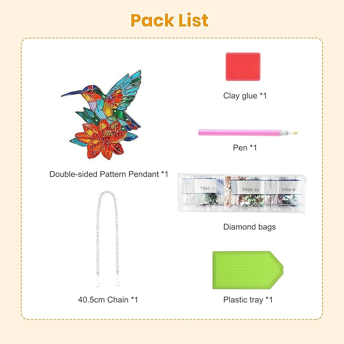EOBROMD Diamond Hanging Art Kits for Adults Flower, Bird Diamond Art Painting Suncatcher, DIY Special Shaped Rhinestone Kits for Adults, Window Pendants Home Garden Wall Hanging Ornament