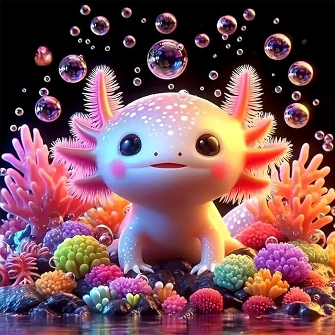 Salamander Stamped Cross Stitch Kits for Adults Beginner, Counted Cross Stitch Kits Printed Stitching Cute Patterns Dimensions Needlepoint Art Crafts Embroidery Kits for Adults