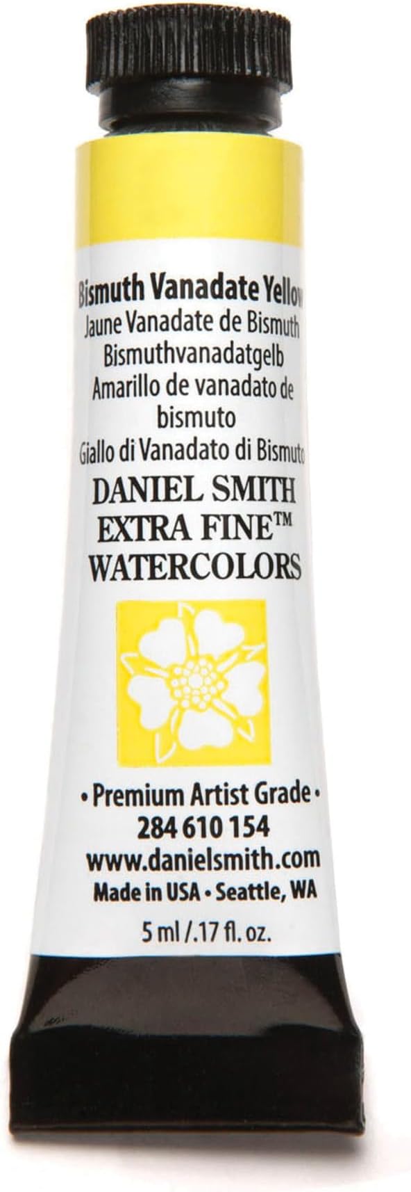 Daniel Smith Extra Fine Watercolor Paint, 5ml Tube, Bismuth Vanadate Yellow, 284610154