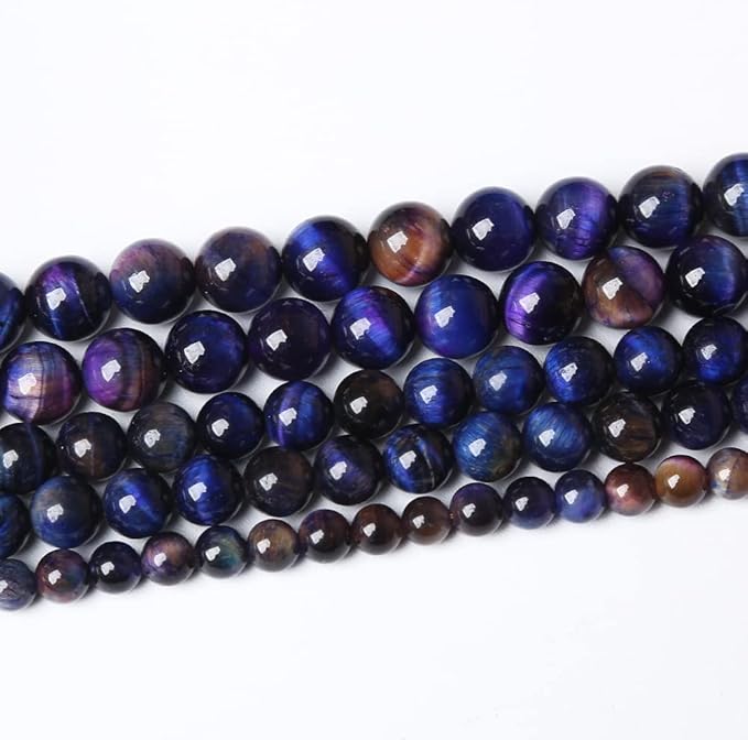 180PCS 4mm AAA Natural Tiger Eye Stone Beads Gemstone Round Spacer Loose Beads for Jewelry Making DIY Bracelet,Necklace, Earrings 2 Strand 32"