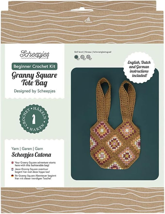 Scheepjes Beginner Crochet Kit - Granny Square Bag - 1 piece