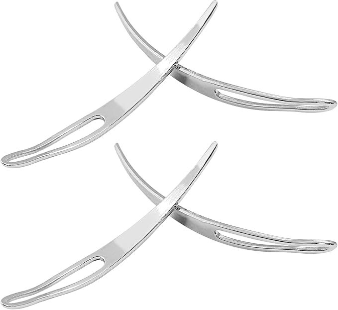 Moicstiy 4 Pcs Interlocking Tool Sisterlock Retighten Tool Dreadlock Crochet Needle for Hair Dreadlock(Silver)