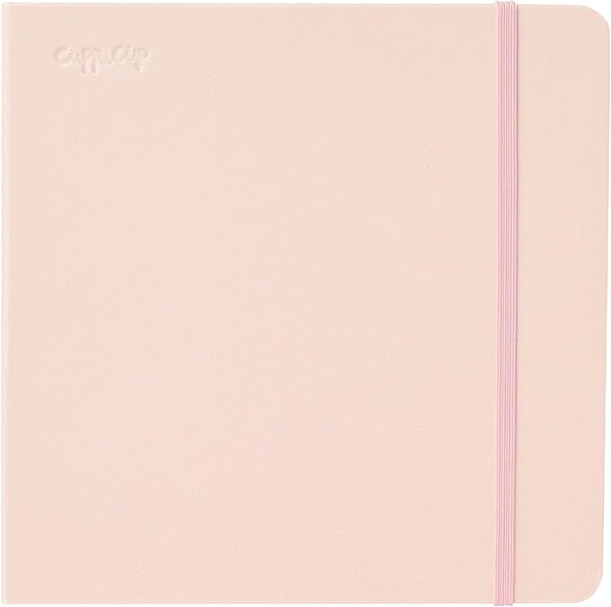 CuppaClip Watercolor Journal 300GSM Fine Grain Art Supplies for Adults Kids Watercolor Pad Wet Media Painting Wood Pulp Paper (Pink, 7x7in)
