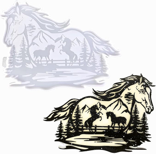 Large Horse Resin Mold, Wall Hanging Silicone Mold, Animal Silicone Mold for Epoxy Resin Casting, DIY Wall Hanging Art Craft, Home Decor