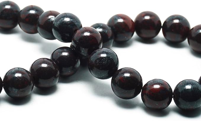 Natural Stone Beads Gemstone Beads for Jewelry Making - 10mm Round Loose Beads for Bracelets(34-37pcs, Red Jasper)