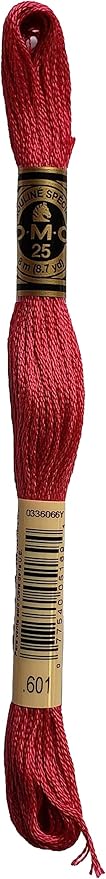 DMC 6-Strand Embroidery Cotton 8.7yd Bundle - Cranberry Color Family - 6 Skeins of Thread
