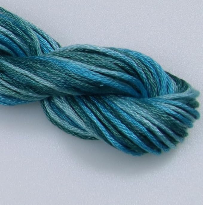 KCS Big skeins of 25 Meters Size 25 Color Variegated Cross Stitch Stranded Threads,6 skeins,4025
