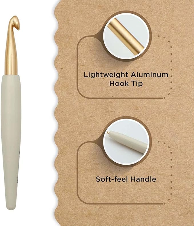 Knitter’s Pride Pearl Aluminum Crochet Hook – US Size M (9mm)