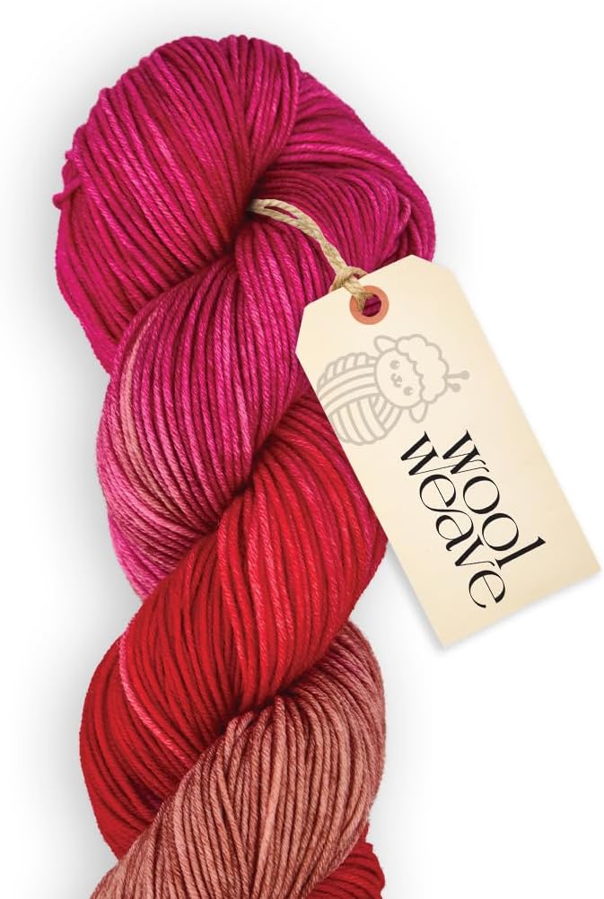 Superwash Merino Wool Yarn for Knitting & Crocheting - Premium Hand Dyed Variegated Yarn, 100gr, 240 Yards, Dk Weight - Luxurious, Soft & Durable