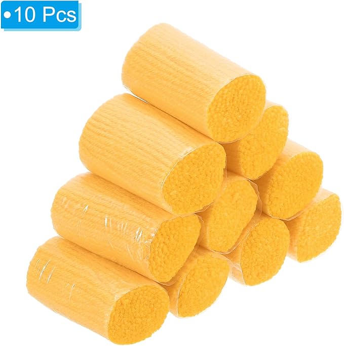 PATIKIL 10 Rolls Latch Hook Yarn, Latch Hook Kit Yarn Precut Rugs Making Crochet Bundles for Rug Adults Beginners Tapestry DIY Craft, Dark Yellow