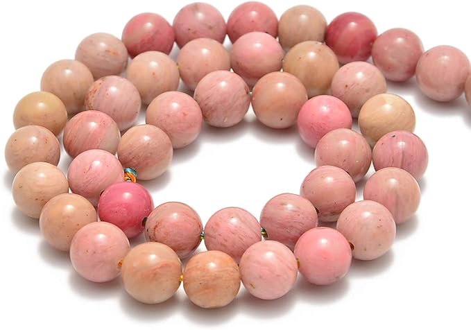 90pcs 4mm Natural Red Rhodochrosite Gemstone Round Spacer Loose Stone Beads for Jewelry Making 15.5" 1 Strand (Red Rhodochrosite Rhodonite, 4mm 90Beads)