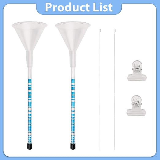 Beading Funnel, Beading Tools Kit for Clay Bead, 2 Pcs Clay Beading Tool Set for Jewelry Making Clay Beads Bracelets and Nacklaces Making,Beading Needles,Clip